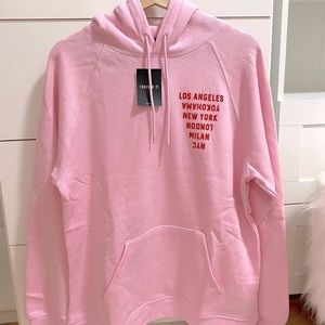 NEW Forever 21 Pink Pullover Hooded Sweatshirt